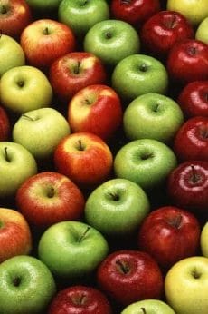 różnokolorowe jabłka