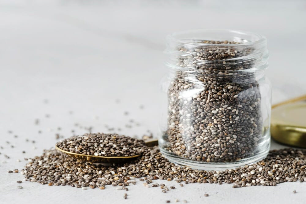 jar filled with organic seeds